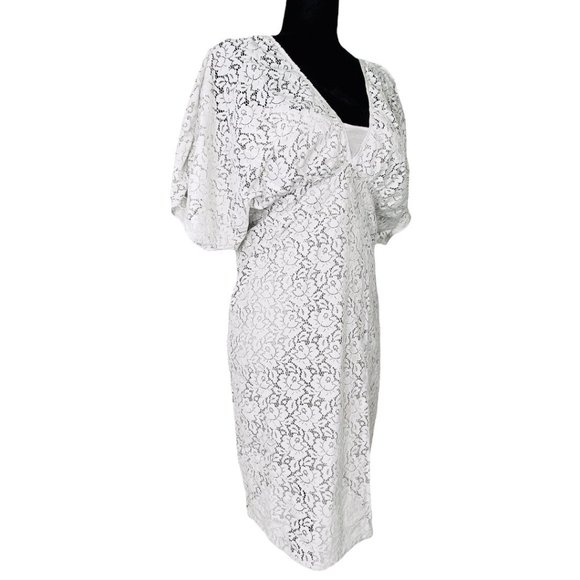 Zara Collection Dress Light Gray All Lace Wedding Guest Party  Size Medium - Picture 8 of 14